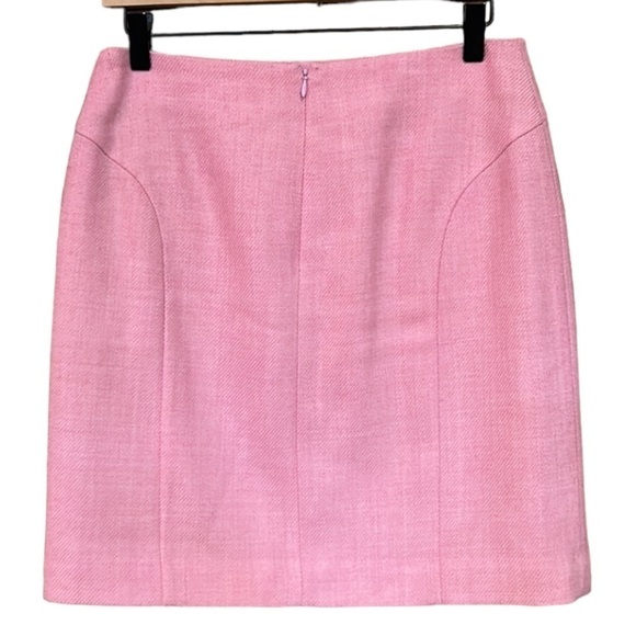 LOFT 100% Wool Pink Pencil Mini Skirt Size 6P - Picture 2 of 8
